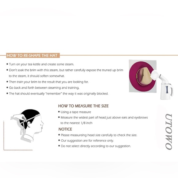 Women’s ombré tan and brown fedora with buckle NWT size Medium - Picture 7 of 9